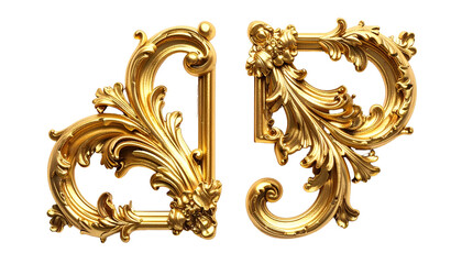 Ornate golden letter "JP" design, detailed with flourishes and elegant decorative elements