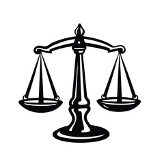 Justice Balance Scale Vector Icon