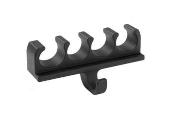 Black cable management organizer clip with adhesive hook