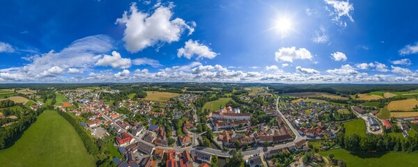 Michelfeld, ein Stadtteil der Stadt Auerbach in der Oberpfalz aus der Vogelperspektive