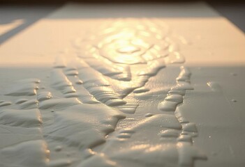 Crisp, subtly uneven surface; soft, natural light reflection,  elegance,  spring