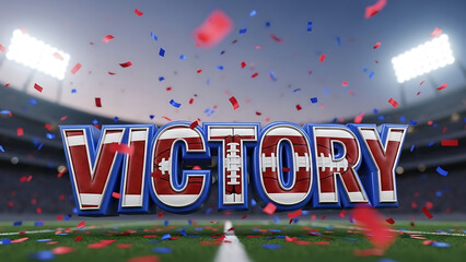 Celebrating victory on the football field