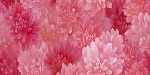 Fototapeta premium Soft pink floral pattern with layered petals creating feminine and elegant background, perfect for decorative design and artistic projects with gentle mood