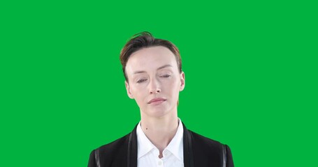 Businesswoman on Alpha Channel