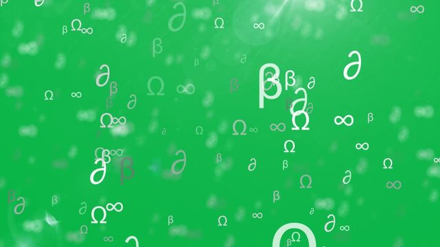 Animation of mathematical formulae moving on background