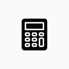 calculator vector icon silhoutte vector template.