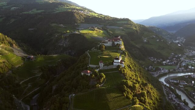 Villanders Sunrise Dolomites Italy Drone