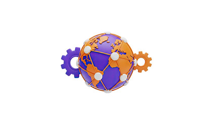 Global Network with Gears
