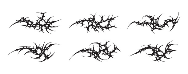 Neo Tribal Skeletal Web Sigilism: Asymmetrical Cyber Gothic Vector, Sharp Acid Venom Lines, Abstract Bone Spider Aesthetic for Dark Metal Streetwear and Cyberpunk Techwear Graphic Design.