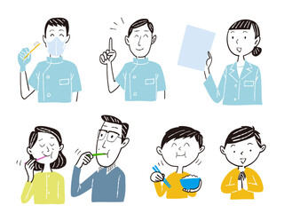 食生活 虫歯予防 歯磨き 歯と健康に使えるイラスト