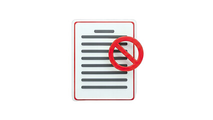 Document with Forbidden Symbol