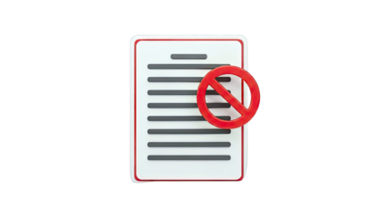 Document with Forbidden Symbol