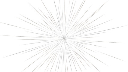 Dynamic White Radial Lines Starburst On Black Background