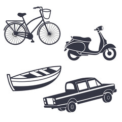 Transportation silhouettes