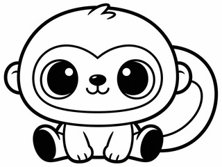 Fototapeta premium Simple line drawings of small animals
