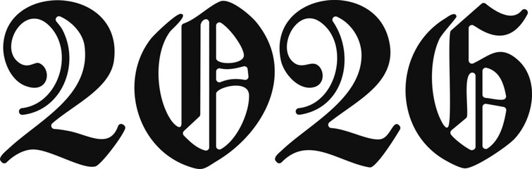 2026 Classic Serif Typography for Elegant Formal New Year Design