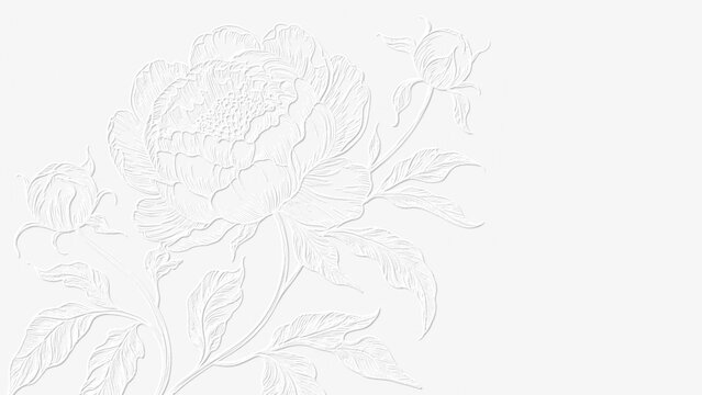 embossed image of flowers