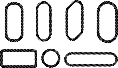 Collection of rope frames in various shapes and sizes © sarjana