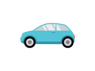 Colorful Hatchback Car Vector Illustration