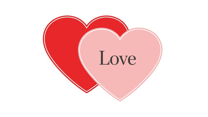 Intertwined hearts symbolize love and affection in modern design