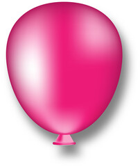 pink balloon isolated on transparent background