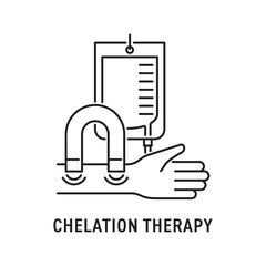 Chelation Therapy Infusion Detox Line Icon