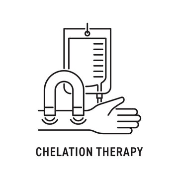 Chelation Therapy Infusion Detox Line Icon