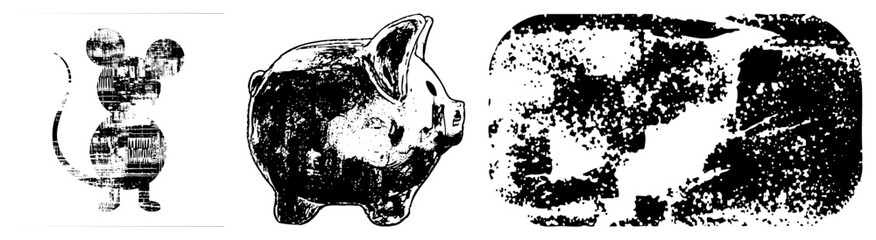 mouse piggy bank abstract