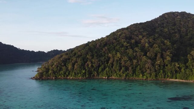 Chong Khat Bay aerial view, Surin Islands National Park, Thailand