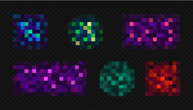 Pixel mosaic texture with colorful censorship blur effect. Digital screen patterns with vibrant square blocks for privacy overlay, retro game backgrounds or glitch art designs. Color bitmap bg.