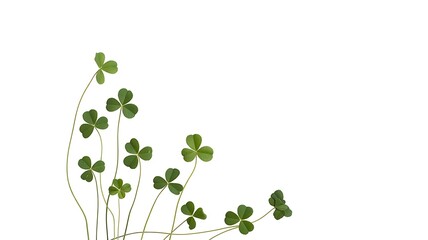 St patrick's day lucky four leaf clover illustration for irish holiday celebrations