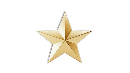 Obraz premium 3D Golden Star on transparent background