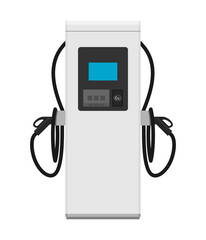 EV charging station - flat color illustration
