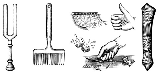 musical instruments tools and symbols vector set