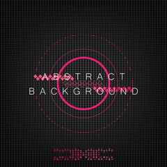 Abstract Technology Background with Pink Circle HUD