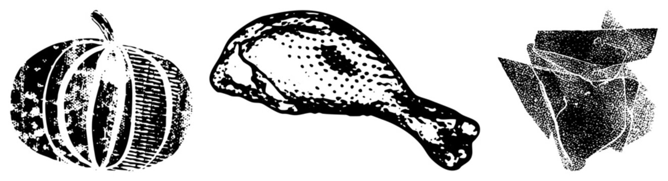 pumpkin chicken drumstick turkey slices