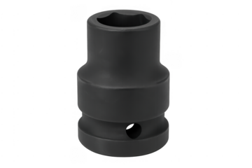 Black impact socket tool for industrial hardware works