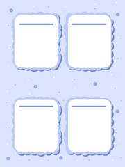Cute blue white notes background