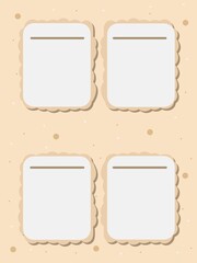 Cute yellow white notes background