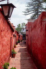 Santa Catalina Monastery Courtyard in Arequipa, Peru