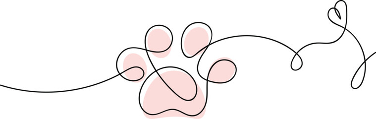 Paw print of dog or cat. A versatile vector file graphic for scalable design and illustration projects. This graphic represents a vector file, a type of image format ideal for design and illustration 