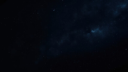 Deep space with distant stars and nebulae, a vast cosmic expanse.