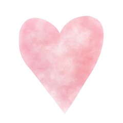 Watercolor heart. St Valentines decoration 