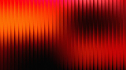 Vibrant vertical lines with a warm gradient background transitioning from bright orange to deep red hues