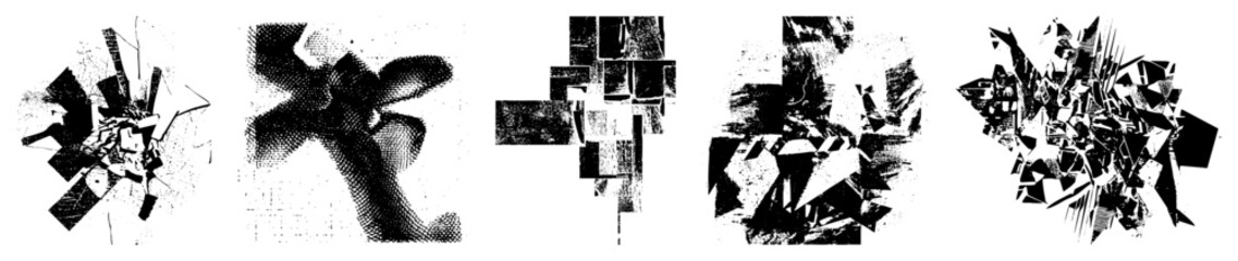 Fototapeta premium abstract geometric shapes in black and white