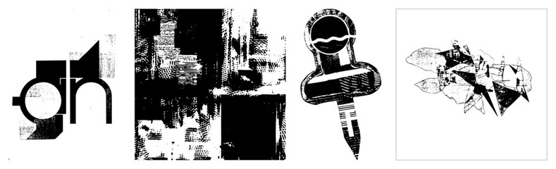 Fototapeta premium abstract geometric shapes in black and white