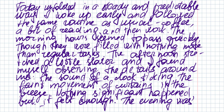 Scribbled cursive essay sheet with pen and ink handwriting illegible nonsense antique style totally unreadable decorative old fashioned script vintage manuscript writing paper background texture