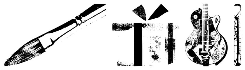 art tools and instruments set