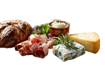 Ploughmans lunch classic countryside dish isolated on transparent background