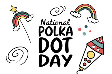 NATIONAL POLKA DOT DAY vector illustration isolated 